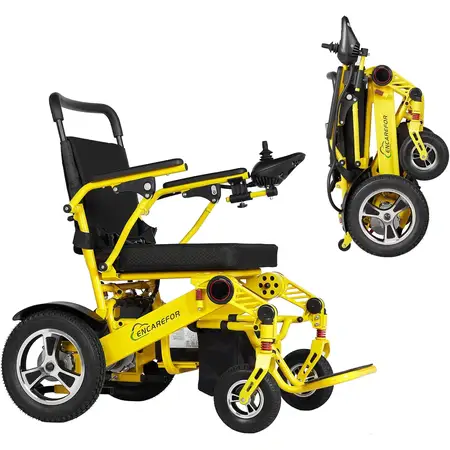 Range 24 Miles Extended Seat Folding Electric Wheelchair